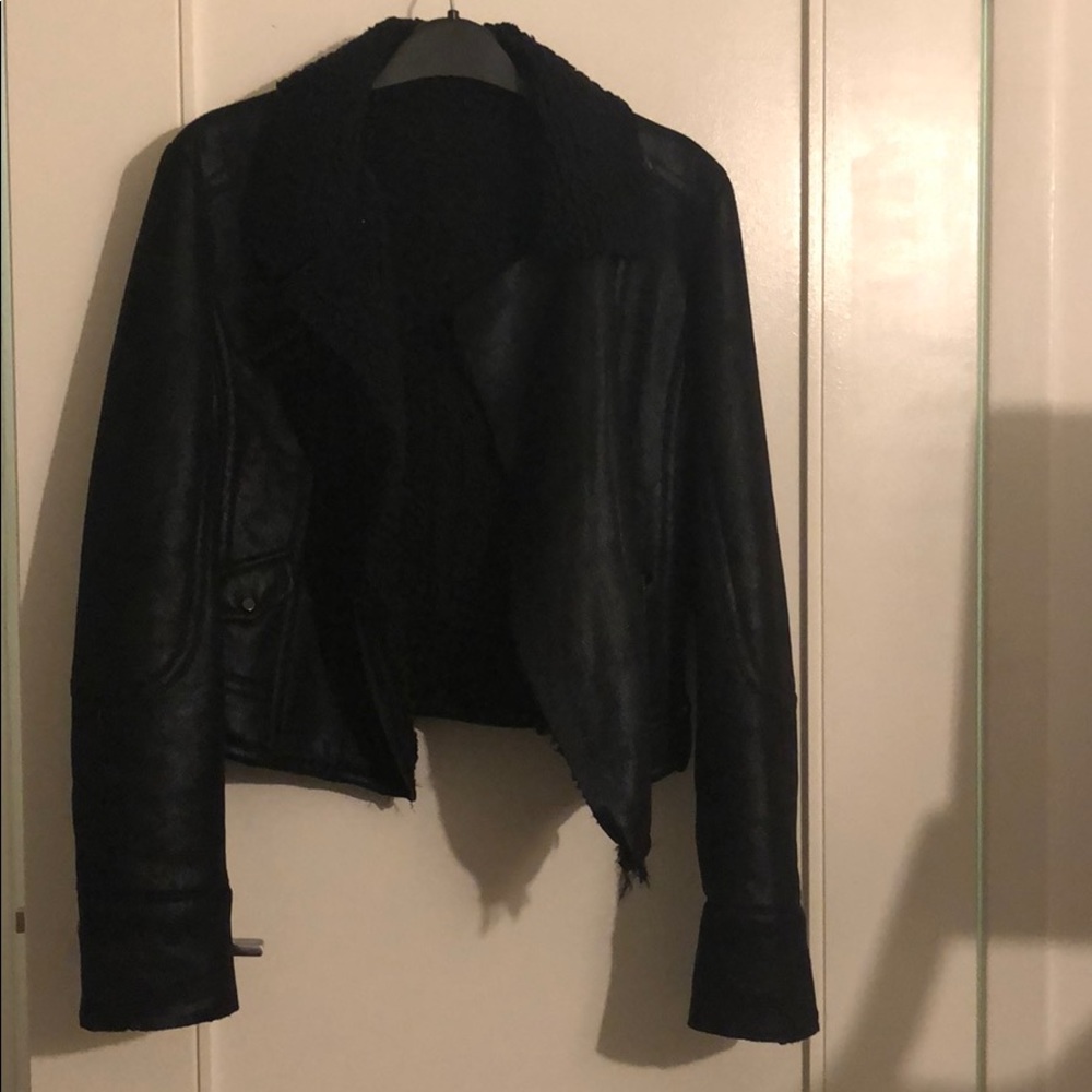 Black faux shearling jacket Butter soft light warm